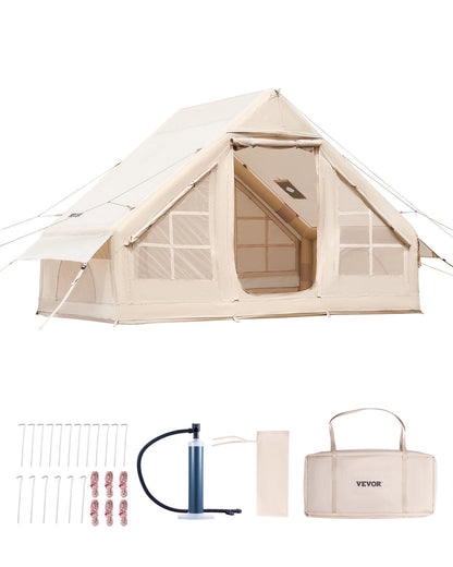VEVOR Inflatable Tents for Camping, 3-5 Person Easy Setup Blow up Tent