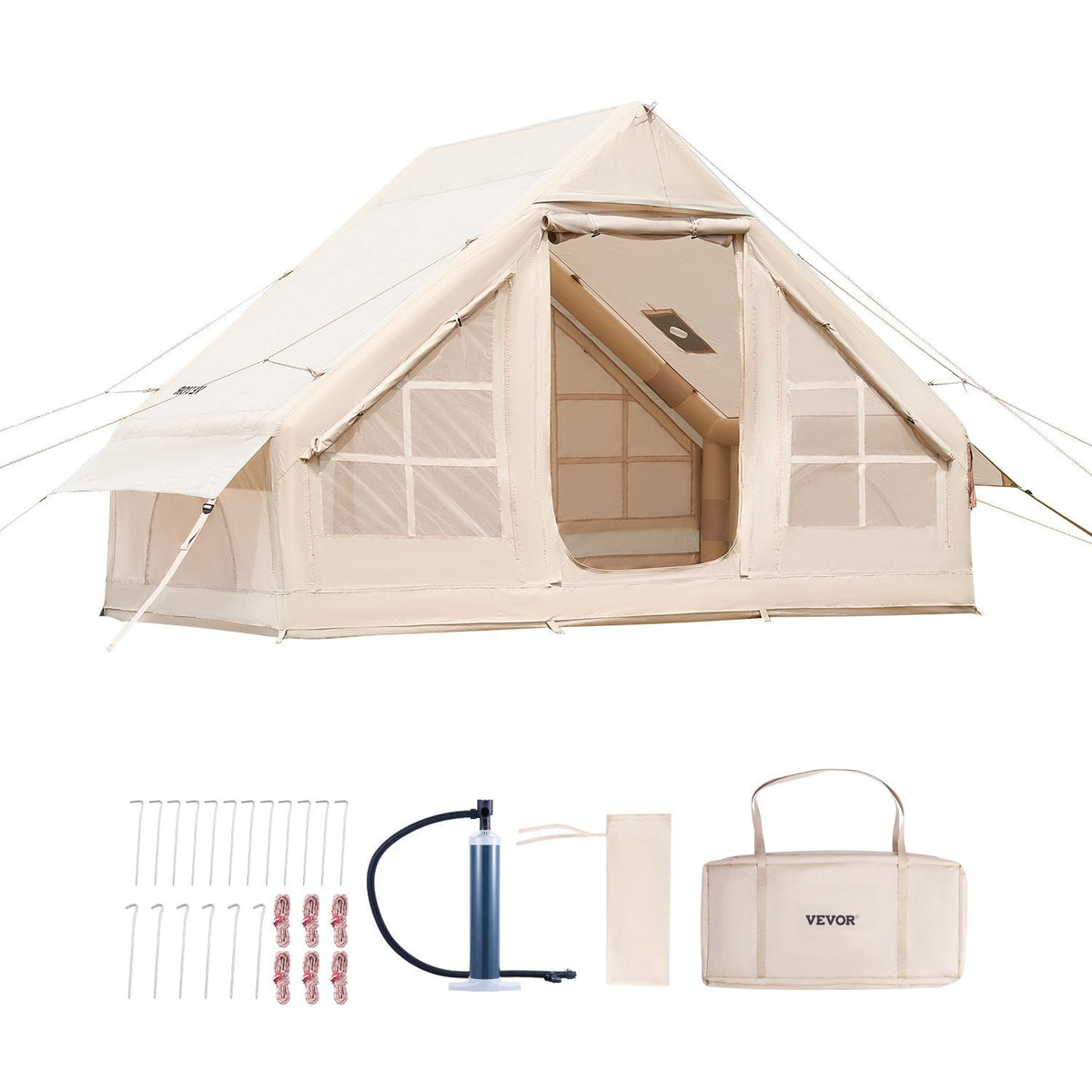 VEVOR Inflatable Tents for Camping, 3-5 Person Easy Setup Blow up Tent
