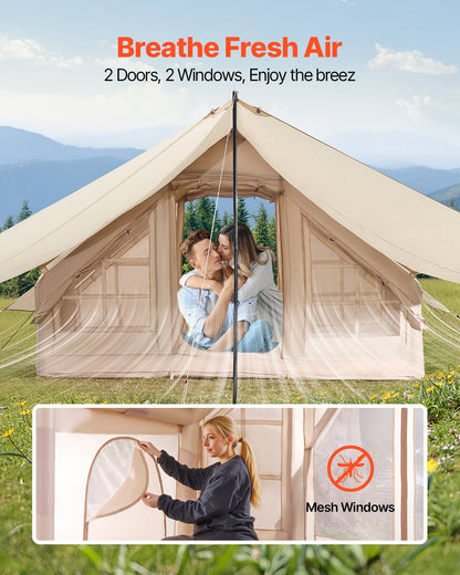 VEVOR Inflatable Tents for Camping, 3-5 Person Easy Setup Blow up Tent