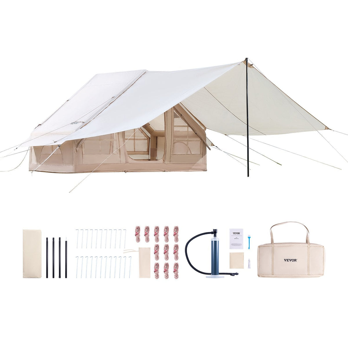 VEVOR Inflatable Tents for Camping, 3-5 Person Easy Setup Blow up Tent