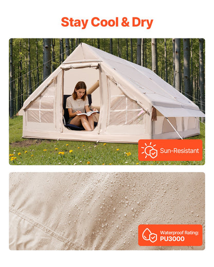 VEVOR Inflatable Tents for Camping, 5-8 Person Easy Setup Blow up Tent