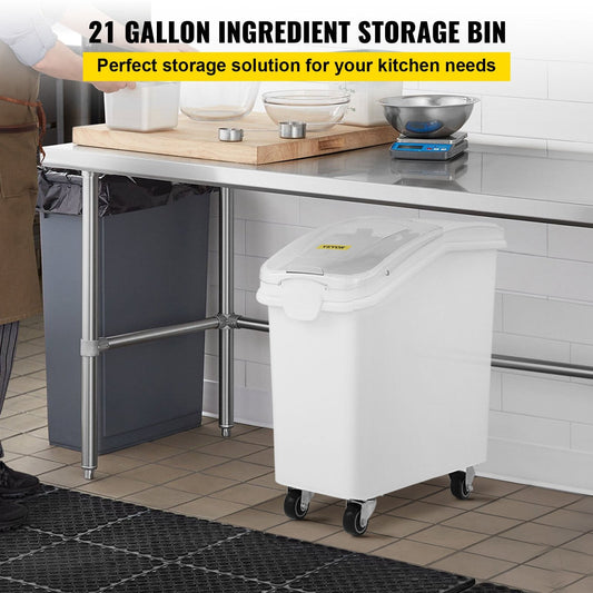VEVOR 21 Gallon Ingredient Bin with Scoop 400 Cup Ingredient Bin with