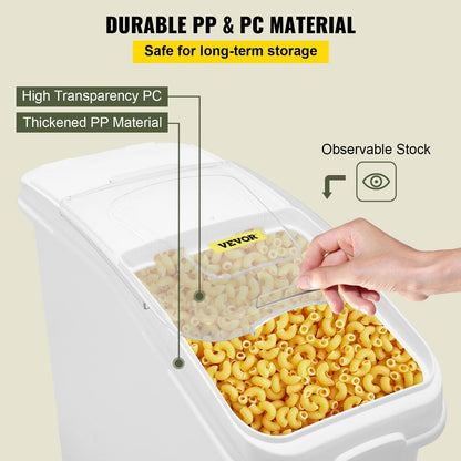VEVOR 21 Gallon Ingredient Bin with Scoop 400 Cup Ingredient Bin with