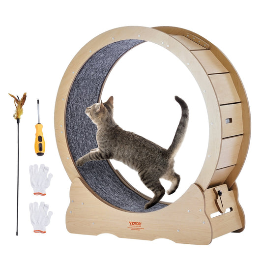 VEVOR Cat Exercise Wheel, Large Cat Treadmill Wheel for Indoor Cats,