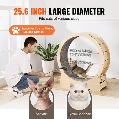 VEVOR Cat Exercise Wheel, Large Cat Treadmill Wheel for Indoor Cats,