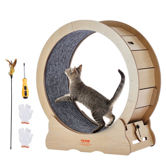 VEVOR Cat Exercise Wheel, Large Cat Treadmill Wheel for Indoor Cats,