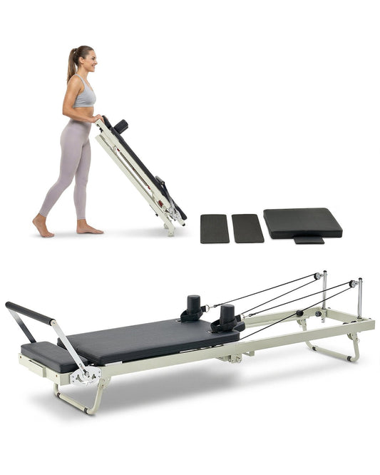VEVOR Foldable Pilates Reformer, Pilates Workout Machine for Home Gym