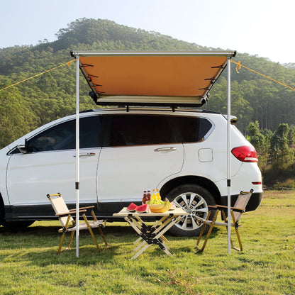 VEVOR Car Side Awning, Large 4.6'x6.6' Shade Coverage Vehicle Awning,