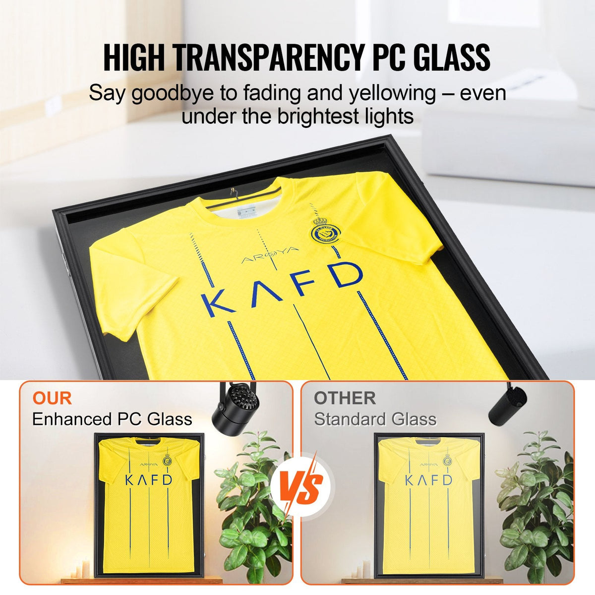 VEVOR Jersey Display Frame Case, 590 x 790 x 40 mm (23.3 x 31.2 x 1.5