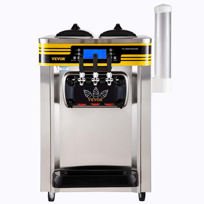 VEVOR Commercial Ice Cream Maker, 22-30L/H Yield, Countertop Soft