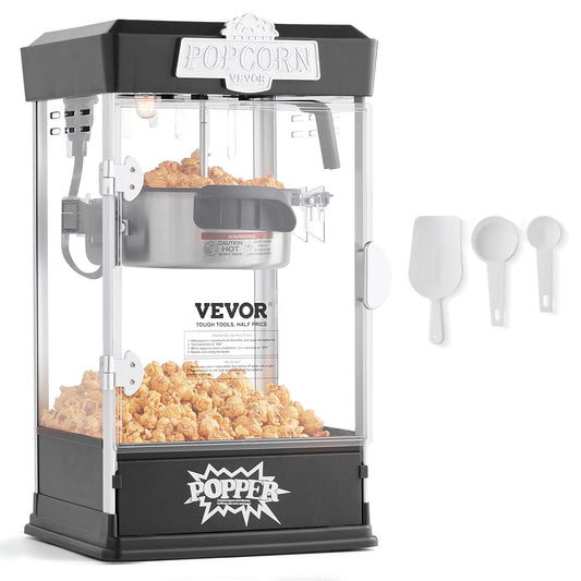 VEVOR Popcorn Maker, 480W Popcorn Popper Machine, 4 Oz Kettle Makes