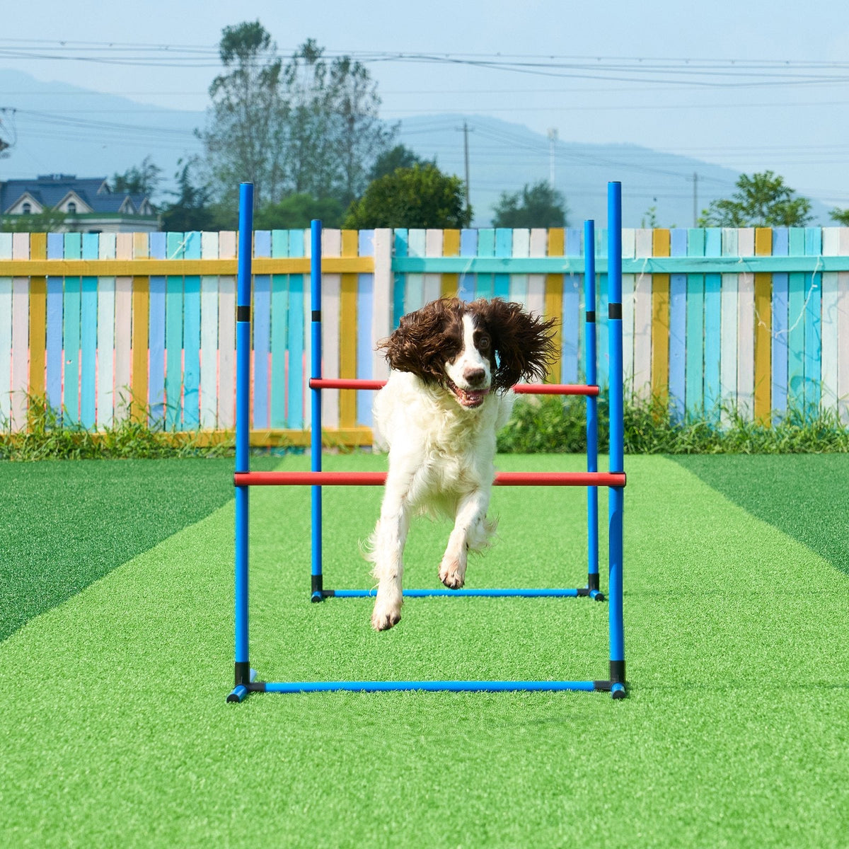 VEVOR Dog Agility Training Equipment, 7 PCS Set w/ Adjustable High