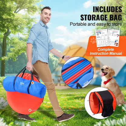VEVOR Dog Agility Training Equipment, 7 PCS Set Upgrade w/ Adjustable