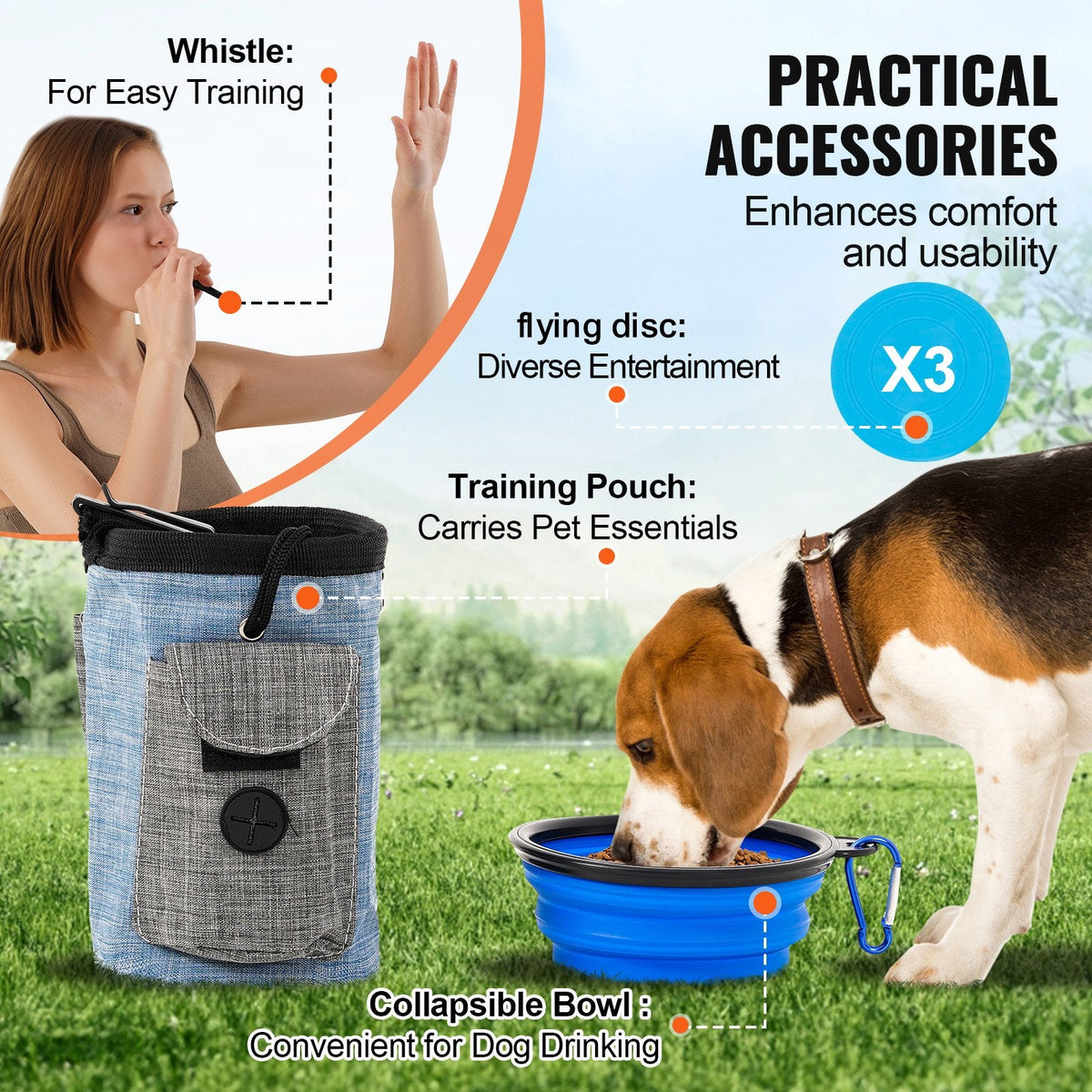 VEVOR Dog Agility Training Equipment, 7 PCS Set Upgrade w/ Adjustable