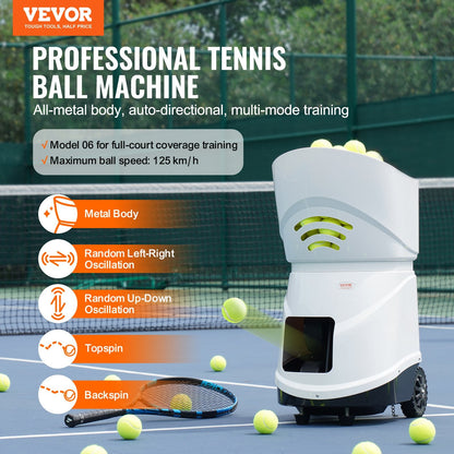 VEVOR Tennis Ball Machine, Automatic Portable Tennis Ball Launcher,