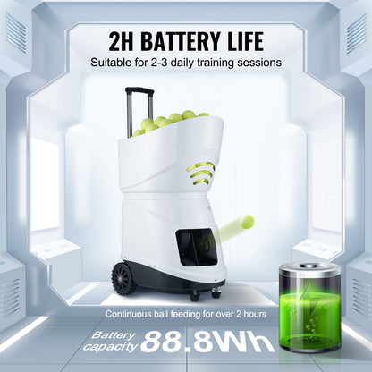 VEVOR Tennis Ball Machine, Automatic Portable Tennis Ball Launcher,