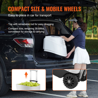 VEVOR Tennis Ball Machine, Automatic Portable Tennis Ball Launcher,