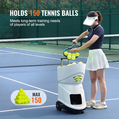 VEVOR Tennis Ball Machine, Automatic Portable Tennis Ball Launcher,