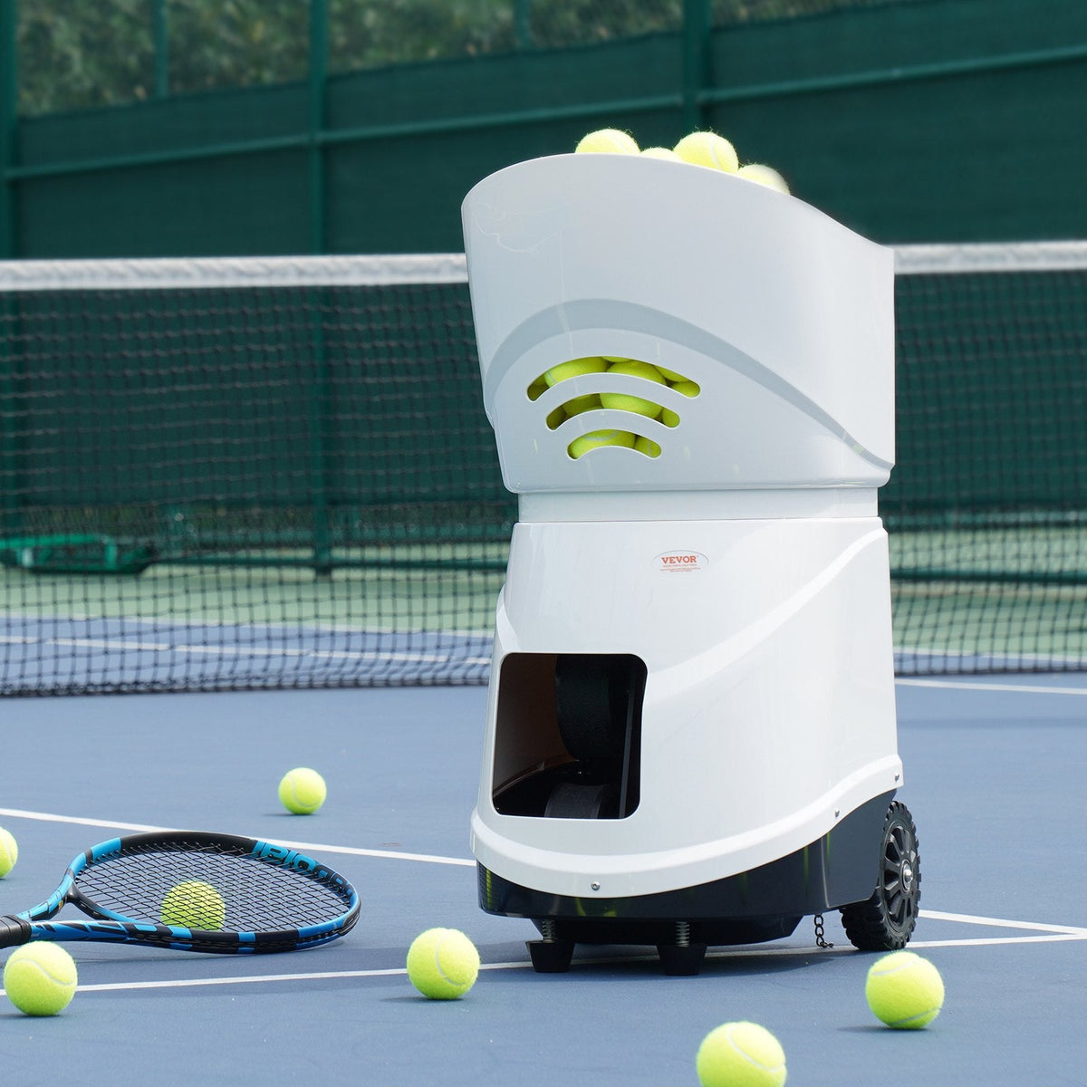 VEVOR Tennis Ball Machine, Automatic Portable Tennis Ball Launcher,