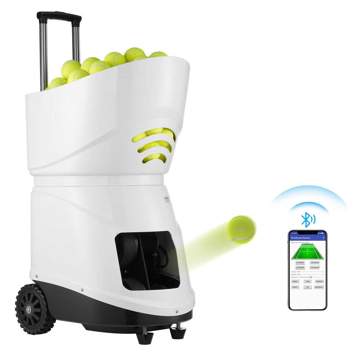 VEVOR Tennis Ball Machine, Automatic Portable Tennis Ball Launcher,