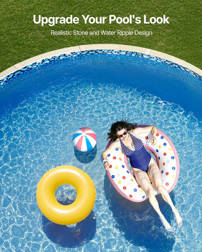 VEVOR 18-ft Round Above Ground Pool Liner, Overlap Pool Liners,