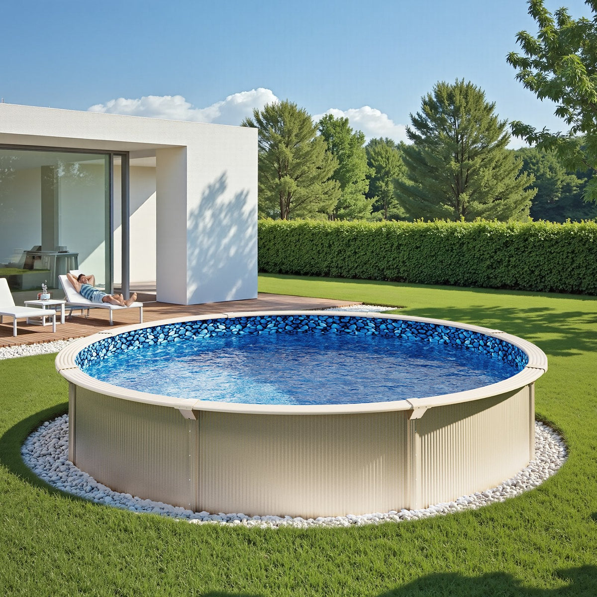 VEVOR 18-ft Round Above Ground Pool Liner, Overlap Pool Liners,