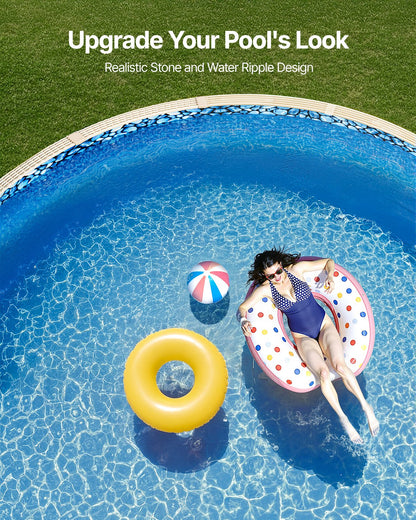 VEVOR 21-ft Round Above Ground Pool Liner, Unibead Pool Liners,