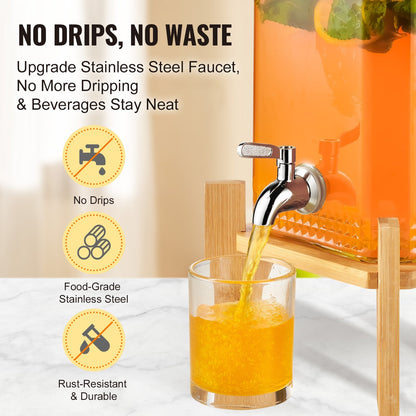 VEVOR Beverage Dispenser, 1.5 Gallon/5.5 L Drink Dispensers for