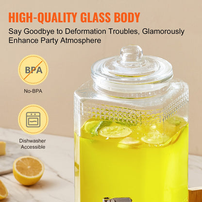 VEVOR Beverage Dispenser, 1.5 Gallon/5.5 L Drink Dispensers for