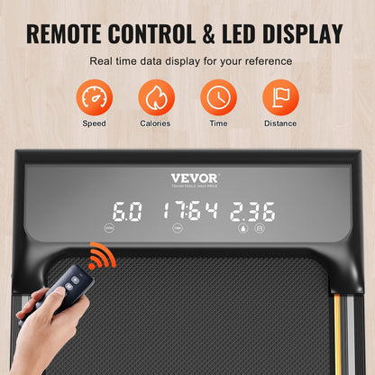 VEVOR Walking Pad, Under Desk Treadmill for Home Office, Working