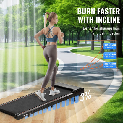 VEVOR Walking Pad, Under Desk Treadmill with Incline, Working Walking