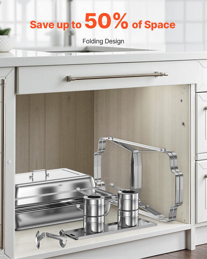 VEVOR Chafing Dish Buffet Set, 8 Qt 4 Pack, Stainless Steel Chafer
