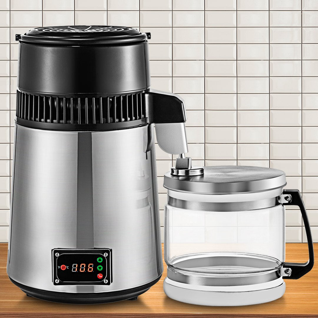 VEVOR Silver Water Distiller Machine 750W Adjustable Temperature Water