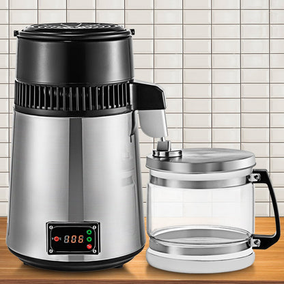 VEVOR Silver Water Distiller Machine 750W Adjustable Temperature Water