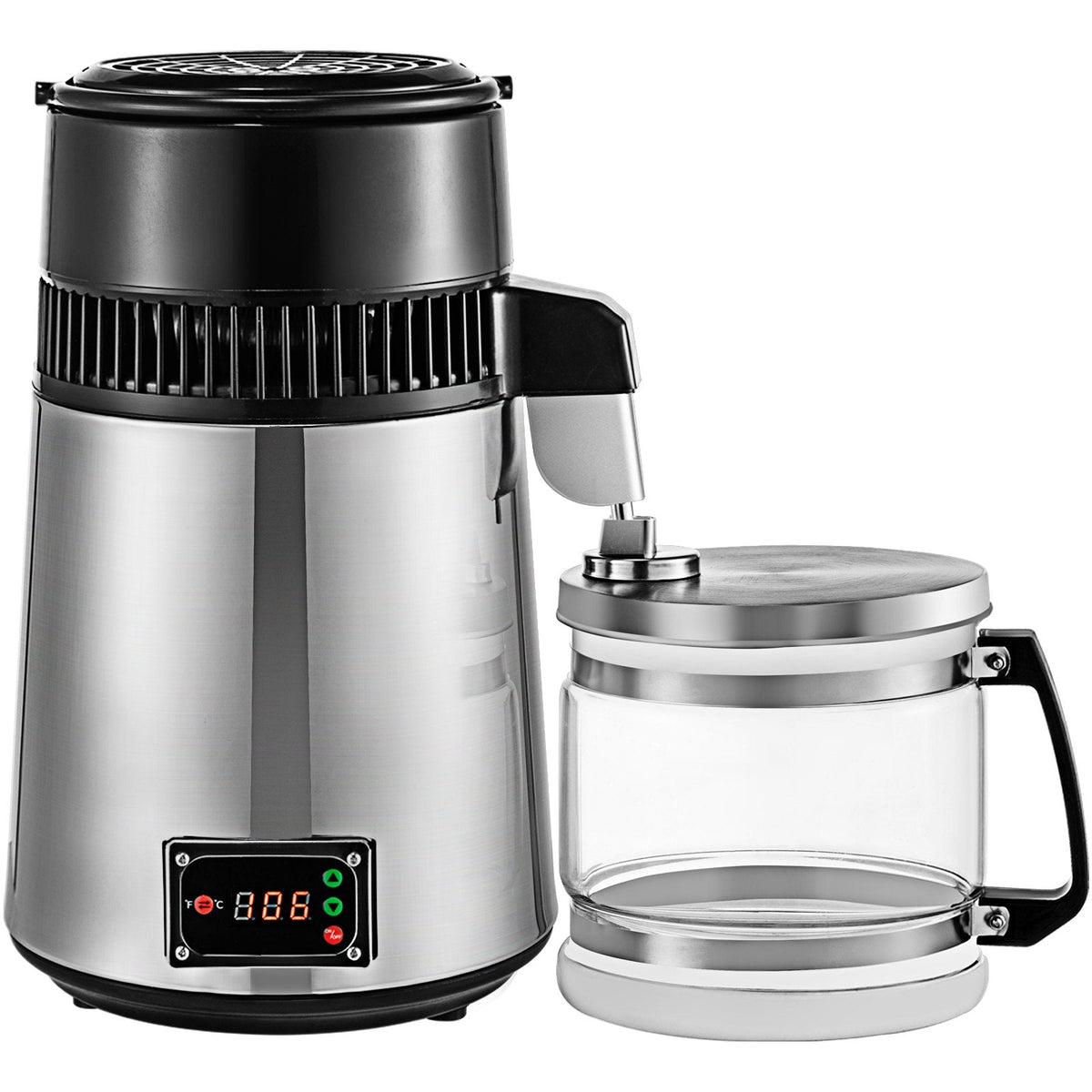 VEVOR Silver Water Distiller Machine 750W Adjustable Temperature Water