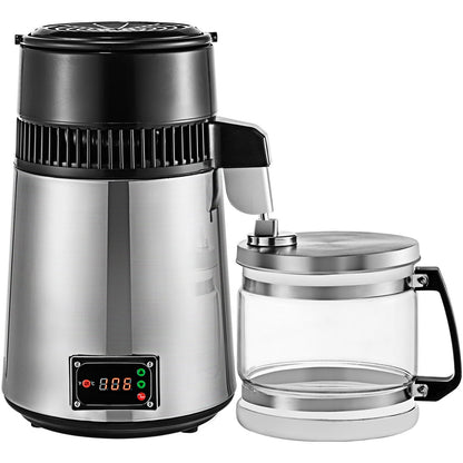 VEVOR Silver Water Distiller Machine 750W Adjustable Temperature Water